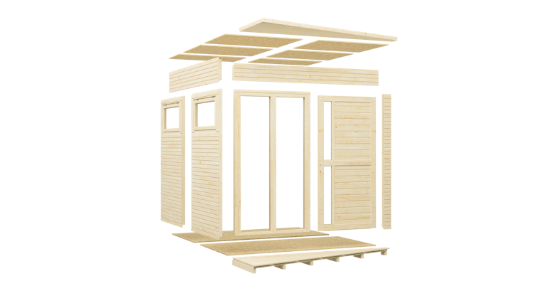 Bertilo Gartenhaus Concept Office - 18 mm