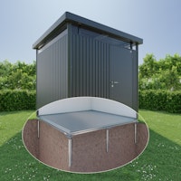 Erdschrauben-Fundament SmartBasePLUS für Biohort Gerätehaus HighLine mit Einzeltür oder Doppeltür