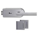 Vorschaubild Griffwerk CLASSICO 1.0 -Edelstahl matt Ganzglastürbeschlagset -3-teiliger Bandsatz -mit Griff LUCIA PROF EM -BB