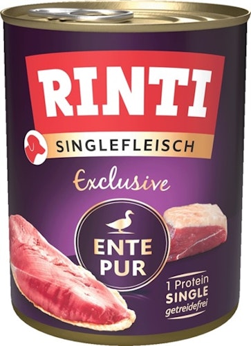 RINTI Singlefleisch Exclusive 800g Dose Hundenassfutter