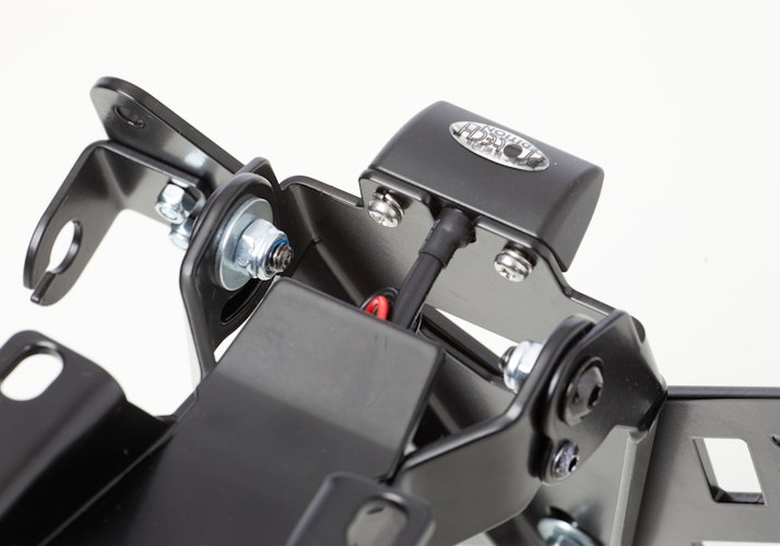 PROTECH X-SHAPE Kennzeichenhalter SET mit Reflektor und Beleuchtung Alu & Stahl Schwarz für HONDA CB500F, CB500 Hornet, CBR500R