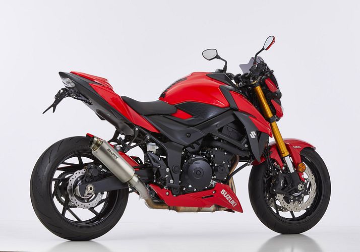 Shark Performance SLIP-ON Titan silber SRC 4 für SUZUKI GSR 750,GSX-S 750 EURO3 EURO4 
