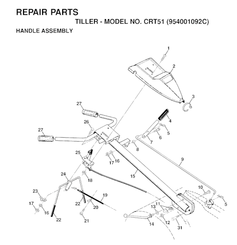 Husqvarna Motorhacken CRT 51, 954001092C, 1995-09