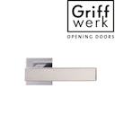 Vorschaubild GRIFFWERK Griffpaar für Schlosskasten CUBICO PIATTA Edelstahl matt