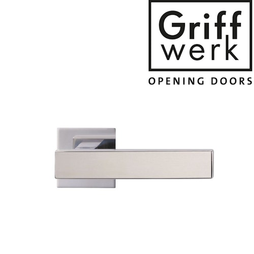 GRIFFWERK Griffpaar für Schlosskasten CUBICO PIATTA Edelstahl matt