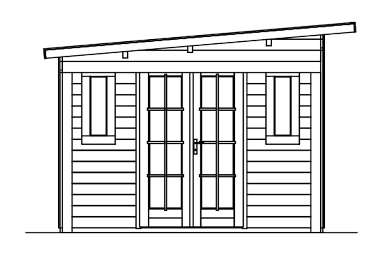 Skan Holz Gartenhaus Dilbeek - 28 mm