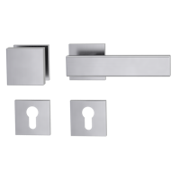 Griffwerk Wechselgarnitur VAYA 200 CUBICO fast2fix Fast2Fix Rosetten eckig Knopf SQUARE Edelstahl matt R