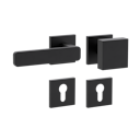Vorschaubild Griffwerk Wechselgarnitur VAYA 265 MINIMAL MODERN fast2fix Fast2Fix  Rosetten eckig Knopf SQUARE Graphitschwarz L