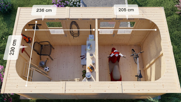 Bertilo Gartenhaus Laisholm 2 - 19 mm