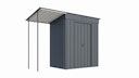 Vorschaubild Globel Metallgerätehaus Skillion S64 - S84 anthrazit Set inkl. Schleppdach