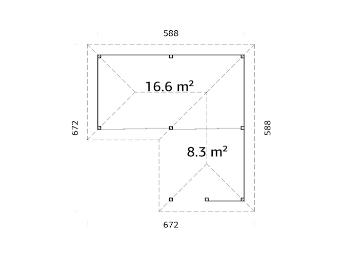 Palmako Pavillon Bianca 24,9 m² Set 222 Slide
