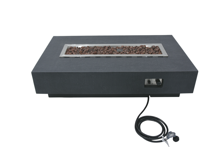 Gardenforma Gas Feuerstelle Vancouver in Beton-Optik dunkelgrau