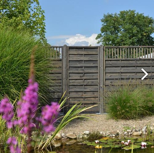 OSMO Sichtblende Borkum - geschlossen 178x178 cm-Auslaufartikel Kiefer KDI Grau