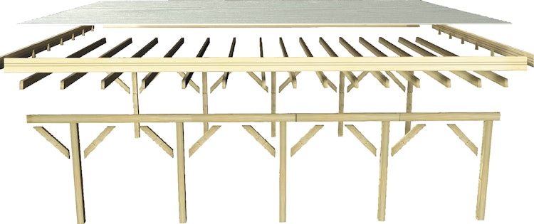 Karibu Caravan Carport - kesseldruckimprägniert