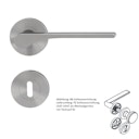 Vorschaubild Griffwerk Wechselgarnitur LEAF LIGHT SIEGER DESIGN - Samtgrau, Kaschmirgrau, Graphitschwarz