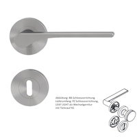 Griffwerk Wechselgarnitur LEAF LIGHT SIEGER DESIGN - Samtgrau, Kaschmirgrau, Graphitschwarz