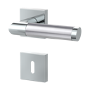 Vorschaubild Griffwerk CHRISTINA QUATTRO Klipptechnik -Edelstahl poliert/matt  Rosettengarnitur eckig -Klippt. -BB -TS 40-45mm