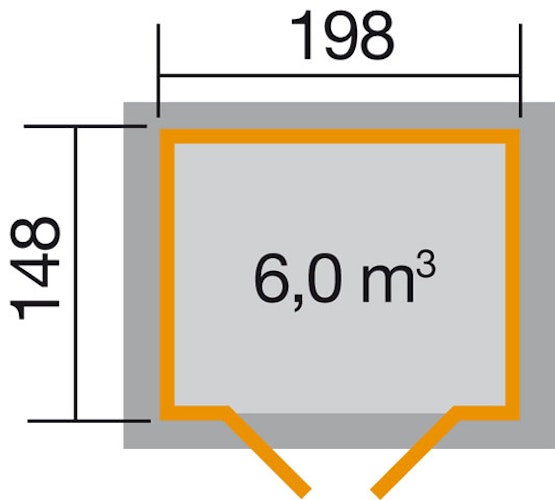 Weka 19 mm Gartenhaus 323