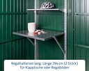 Vorschaubild Hörmann Regalhalter-Set lang für Gerätehaus EcoStar (2 Stück) 195 cm