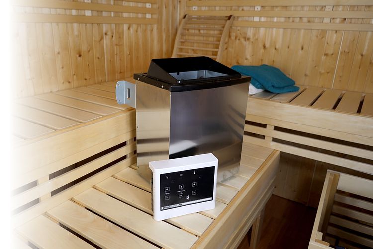 Karibu 9 kW Saunaofen finnisch anthrazit inkl. Steuergerät EASY schwarz - Sparset