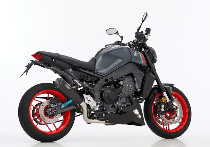 SHARK KOMPLETTANLAGE Edelstahl beschichtet/Carbon schwarz-matt DSX-7 für YAMAHA MT-09 / SP EURO5  