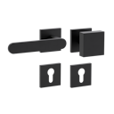 Vorschaubild Griffwerk Wechselgarnitur VAYA 291 AVUS fast2fix Fast2Fix  Rosetten eckig Knopf SQUARE Graphitschwarz L