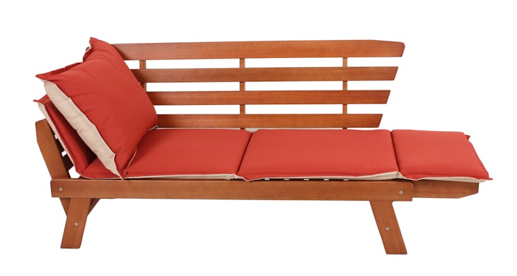 Garden Pleasure Bank FORTUNA, 195 cm, Eukalyptus / Kissen 100 % Polyester