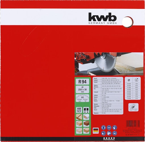 kwb KS-Sägebl. HM Ø 250 x 30  Z80 589477