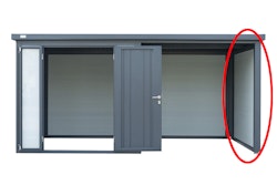Wolff Finnhaus WPC Seiten-/Rückwand Hellgrau für Modell 29 (1 Stück)