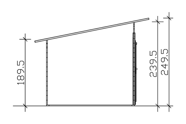 Skan Holz Gerätehaus Knut mit offenem Arbeitsbereich - 28 mm