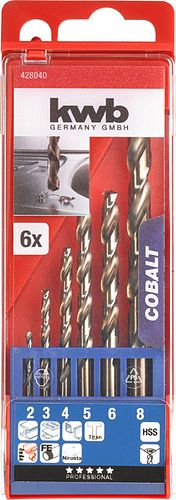 kwb COBALT Bohrer Kass 2-8 6-tlg 428040