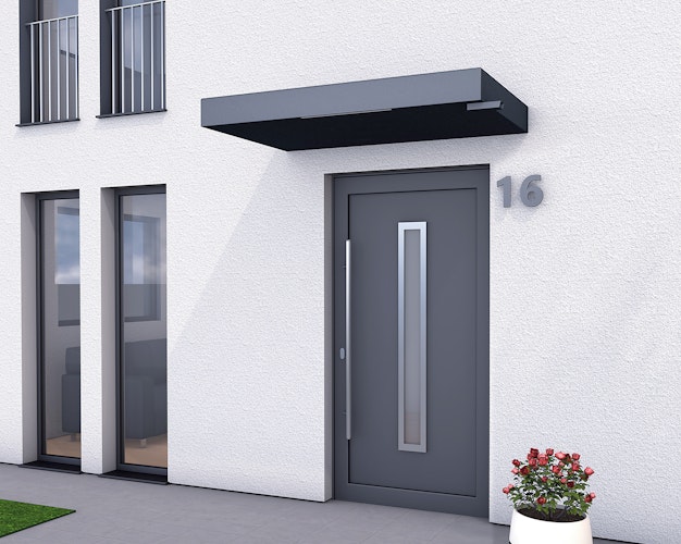 Gutta Rechteckvordach BS Plus 160 inkl. Wasserspeier (neues Modell)