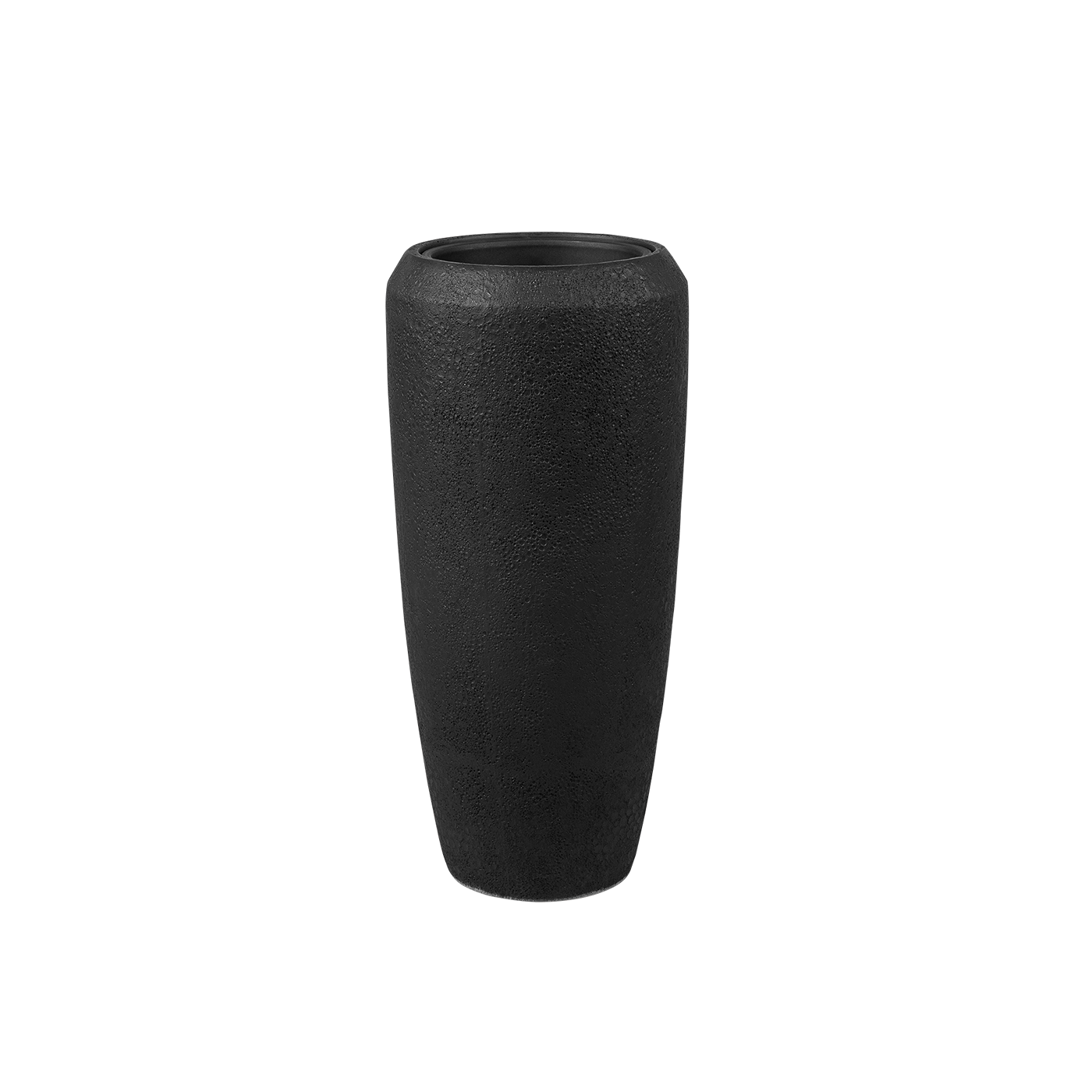 Klocke Design Pflanzgefäß/Bodenvase schwarz ⌀ 34 cm x H 75/97 cm