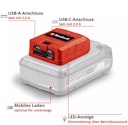 Vorschaubild Einhell USB-Akku-Adapter TC-CP 18 Li USB A/C-Solo 4514148
