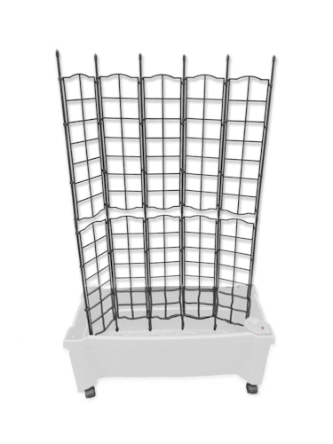 KHW Calypso Pflanzkasten auf Rollen mit Bewässerungssystem + modularem Spalier