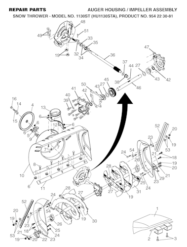 Husqvarna Schneefräsen/Fräsen 1130 ST, HU1130STA, 954223081, 2002-09