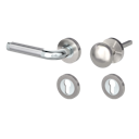 Vorschaubild Griffwerk SIMONA Schraubtechnik GK4 -Chrom/Nickelmatt/Edelstahl  Rosettengarnitur -Schraubt. -Knopf R21 -WL -TS 40-45mm