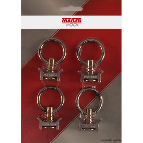 4 x Beschlag mit Ring, für Airlineschiene