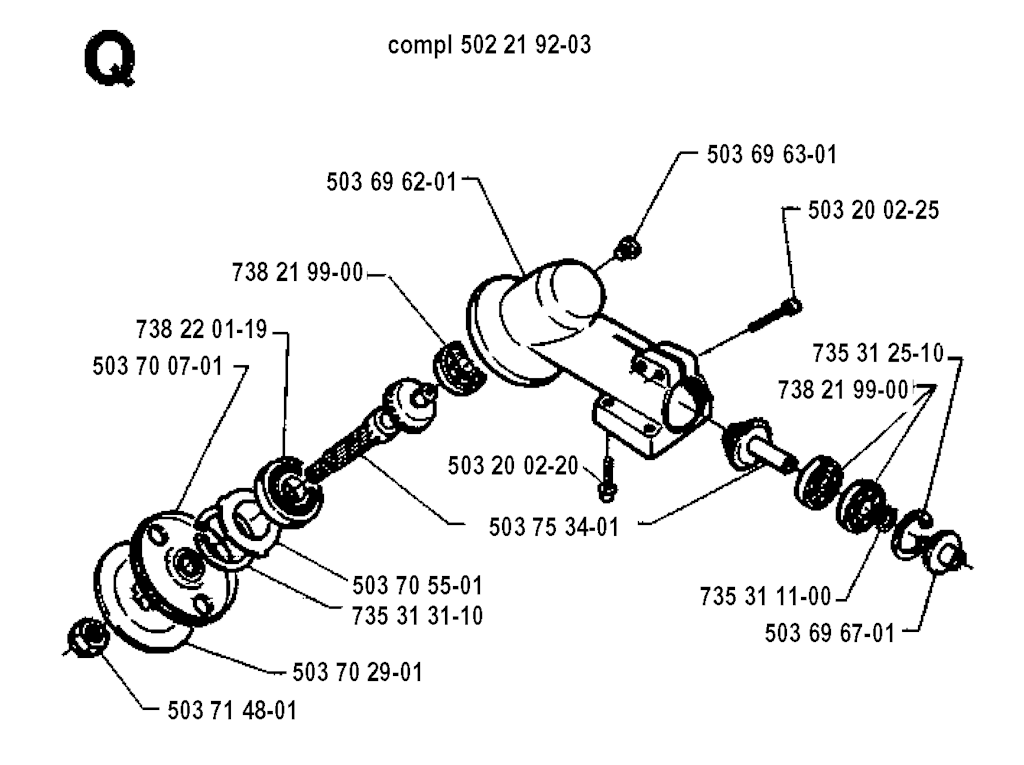 Explosionszeichnung Ersatzteile
