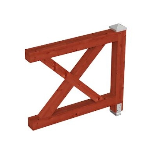 Skan Holz Brüstung Andreaskreuz zu Pavillon Cannes / Orleans