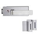 Vorschaubild Griffwerk PURISTO S -Edelstahl matt Ganzglastürbeschlagset -3-teiliger Bandsatz -mit Griff DESM GRAPH -SG -smart2lock