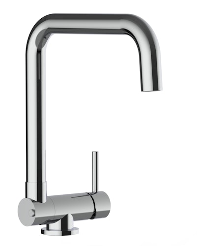 Wasserhahn Vorfenster Küchenarmatur, Umklappbar 4,5 CM, mit 360° schwenkbarem N-Auslauf, Verchromt