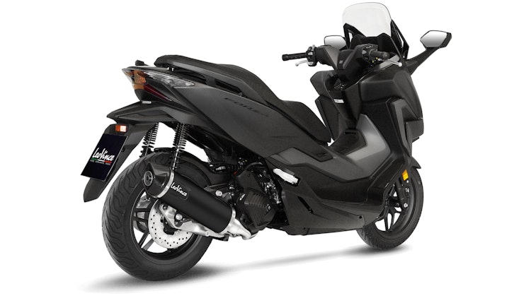 LeoVince Komplettanlage Edelstahl SBK NERO für HONDA FORZA 125 mit Katalysator