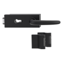 Vorschaubild Griffwerk PURISTO S -Graphitschwarz Ganzglastürbeschlagset -3-teiliger Bandsatz -mit Griff DESM ULMER GRIFF -GSC -PZ