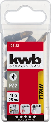 kwb 10 Bits 25mm PZ 2 Titan SB 124122