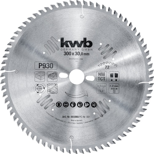 kwb Hk-Sägebl.HM Ø300x3,2x30 Z72 593066