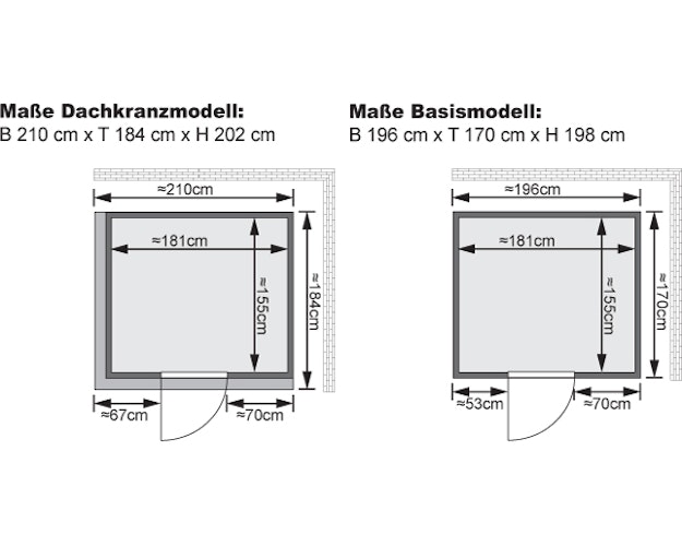 Karibu Sauna Daria - 68 mm Systemsauna - 230 Volt Plug & Play inkl. gratis Sauna-Zubehörset im Wert von 234,94 €