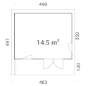 Vorschaubild Palmako Premium Gartenhaus Grace 14,5 m² - 56 mm