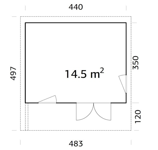 Palmako Premium Gartenhaus Grace 14,5 m² - 56 mm