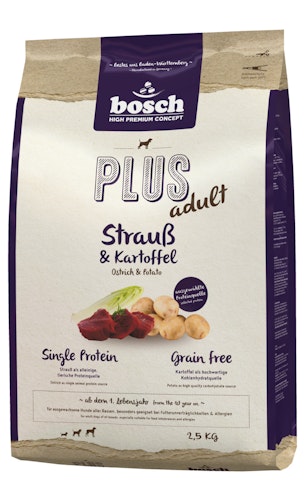 bosch Plus Adult Strauß & Kartoffel Hundetrockenfutter